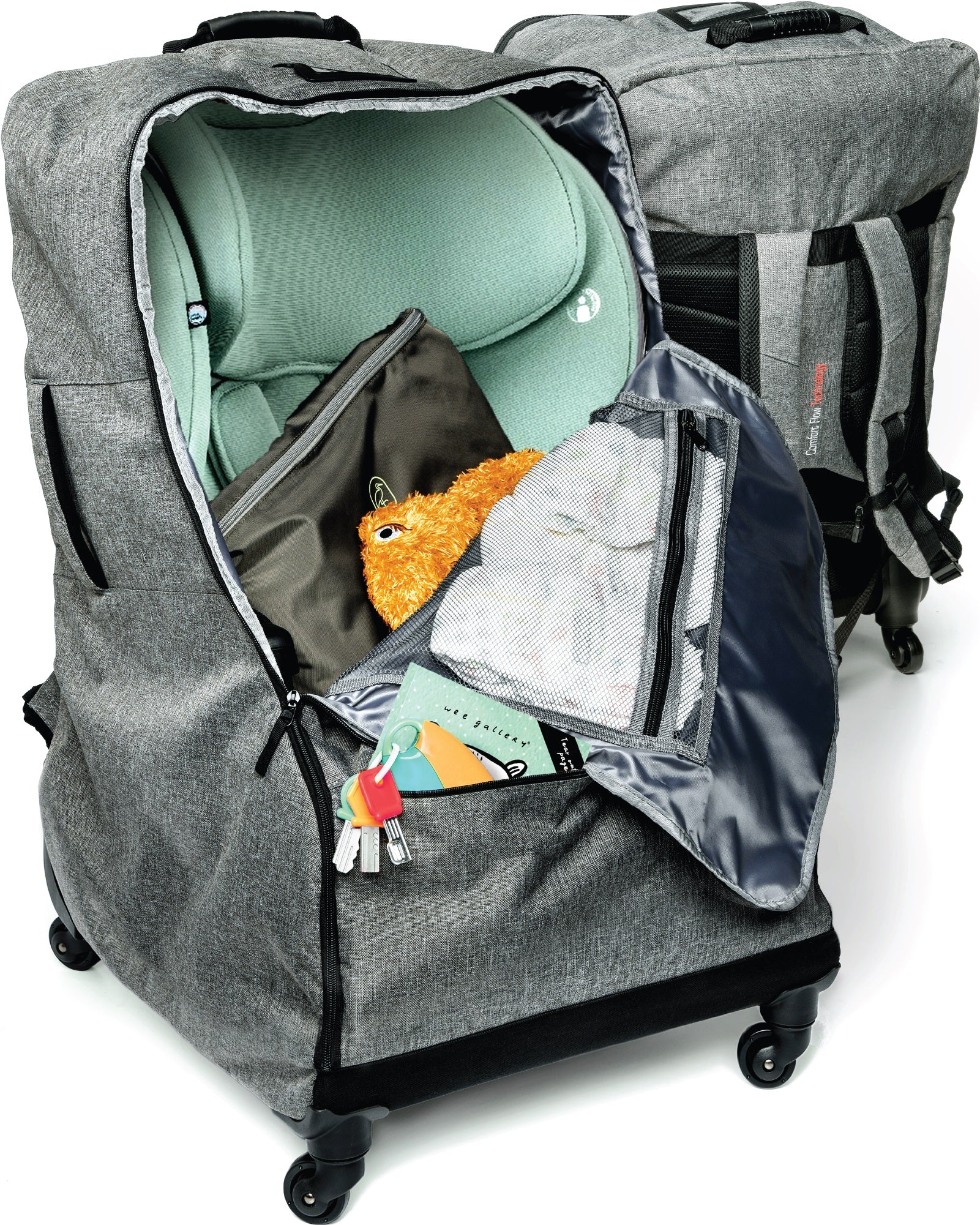 AerCás Car Seat Travel Bag With Wheels by The Little Stork